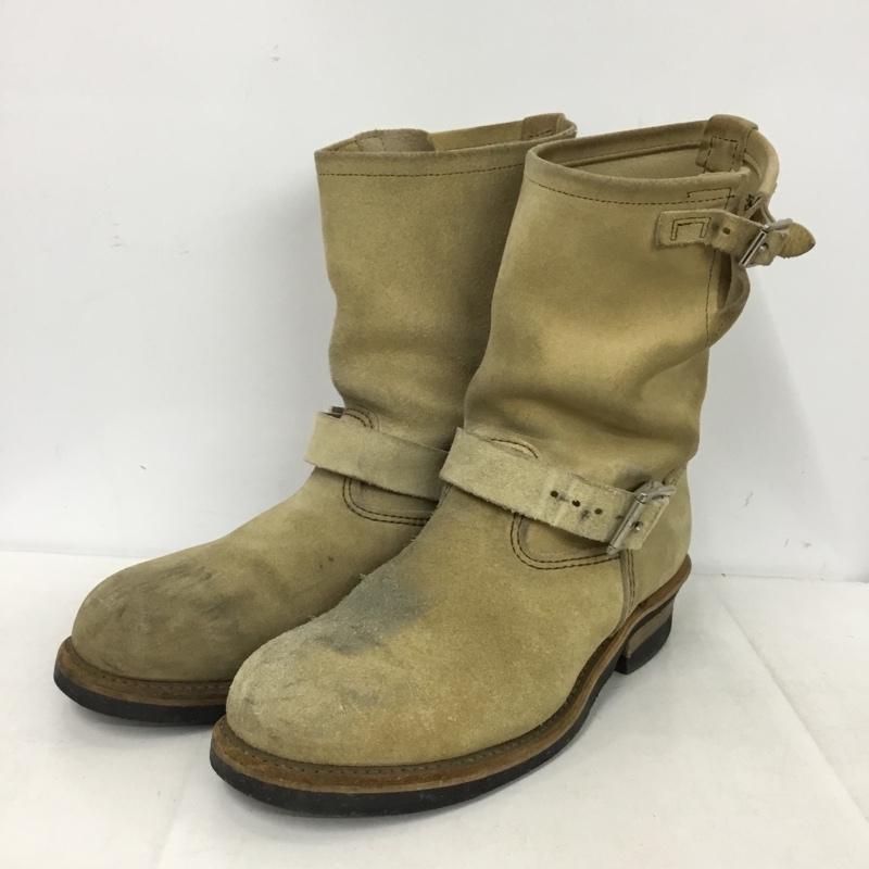 レッドウィング RED WING ブーツ エンジニアブーツ 8268 スエード 9.5D US：9.5 無地 ベージュ / ベージュ / beige メンズ USED 古着 中古 10153633