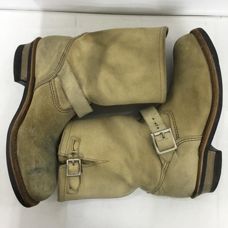 レッドウィング RED WING ブーツ エンジニアブーツ 8268 スエード 9.5D US：9.5 無地 ベージュ / ベージュ / beige メンズ USED 古着 中古 10153633