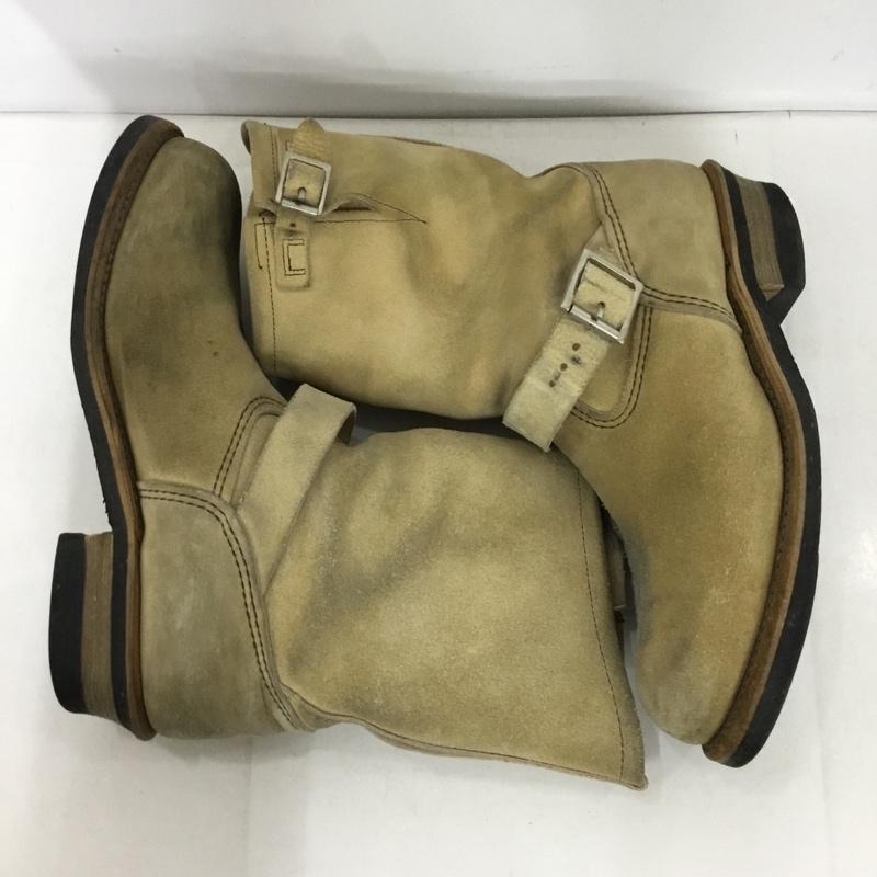 レッドウィング RED WING ブーツ エンジニアブーツ 8268 スエード 9.5D US：9.5 無地 ベージュ / ベージュ / beige メンズ USED 古着 中古 10153633