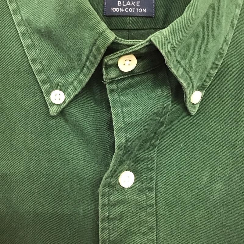 ラルフローレン RALPHLAUREN シャツ、ブラウス 長袖 長袖シャツ 無地シャツ カラーシャツ ボタンダウンシャツ L ロゴ、文字 緑 / グリーン / green メンズ USED 古着 中古 10153636