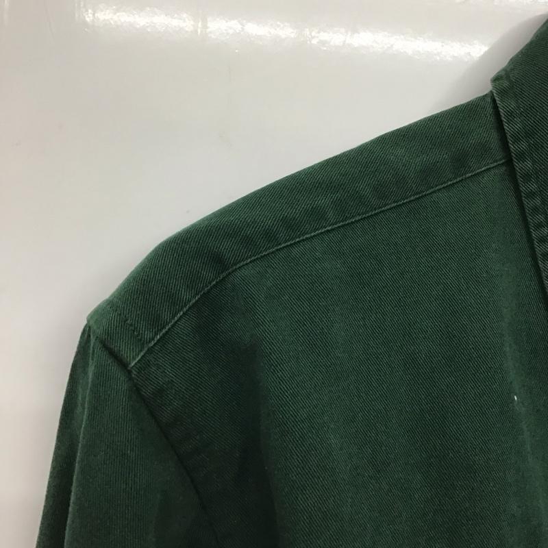 ラルフローレン RALPHLAUREN シャツ、ブラウス 長袖 長袖シャツ 無地シャツ カラーシャツ ボタンダウンシャツ L ロゴ、文字 緑 / グリーン / green メンズ USED 古着 中古 10153636