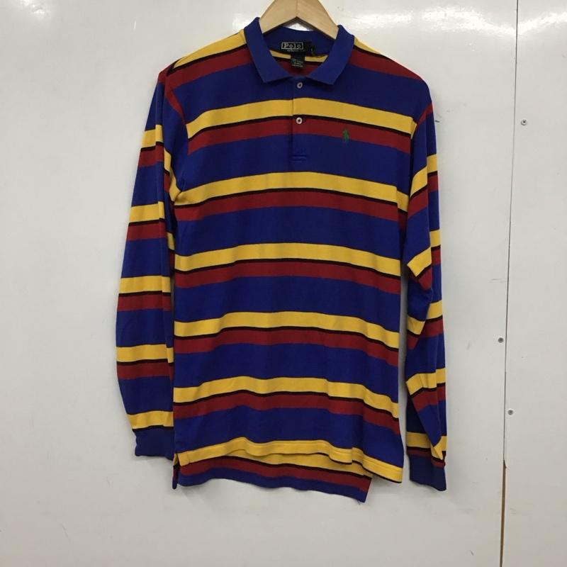 ポロバイラルフローレン Polo by RALPH LAUREN ポロシャツ 長袖 長袖ポロシャツ 長袖カットソー カラーシャツ ボーダー柄 マルチカラー / マルチカラー / multicolor メンズ USED 古着 中古 10153637