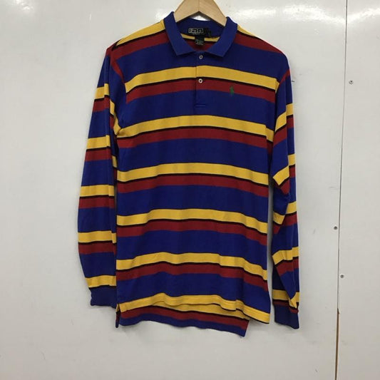 ポロバイラルフローレン Polo by RALPH LAUREN ポロシャツ 長袖 長袖ポロシャツ 長袖カットソー カラーシャツ ボーダー柄 マルチカラー / マルチカラー / multicolor メンズ USED 古着 中古 10153637