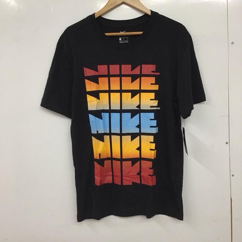 ナイキ NIKE Tシャツ 半袖 半袖カットソー プリントTシャツ クルーネックカットソー スポーツウェア M プリント 黒 / ブラック / black メンズ USED 古着 中古 10153642