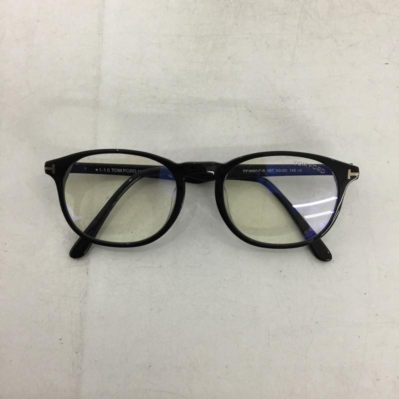トム フォード TOM FORD めがね・サングラス めがね TF5680-F-B アジアンフィット ブルーライトカットレンズ ロゴ、文字 黒 / ブラック / black メンズ USED 古着 中古 10153646