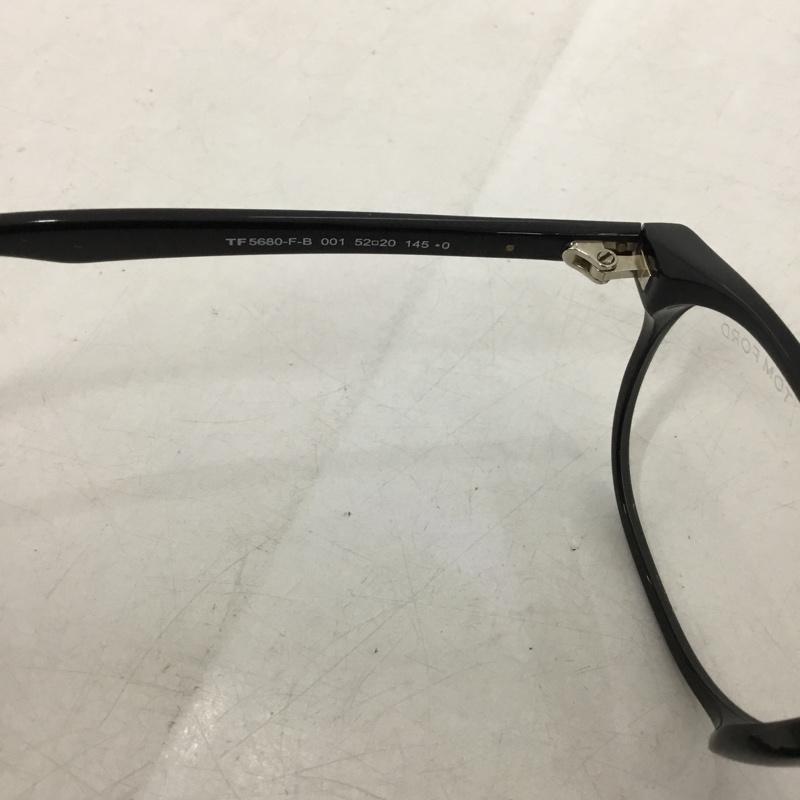 トム フォード TOM FORD めがね・サングラス めがね TF5680-F-B アジアンフィット ブルーライトカットレンズ ロゴ、文字 黒 / ブラック / black メンズ USED 古着 中古 10153646
