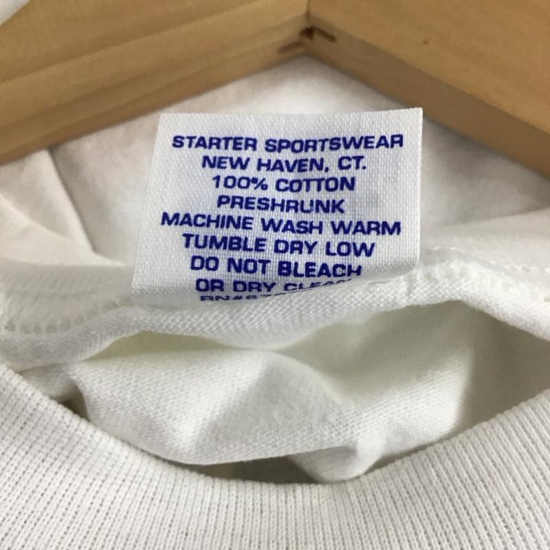 スターター STARTER Tシャツ 半袖 半袖カットソー プリントTシャツ クルーネックカットソー M プリント 白 / ホワイト / white メンズ USED 古着 中古 10153647