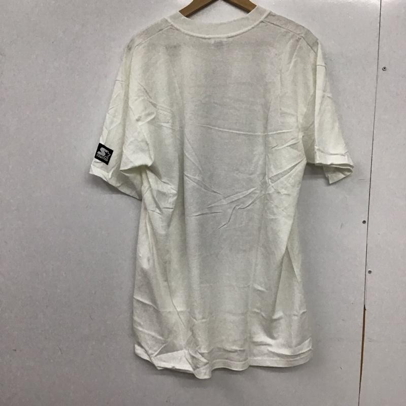 スターター STARTER Tシャツ 半袖 半袖カットソー プリントTシャツ クルーネックカットソー M プリント 白 / ホワイト / white メンズ USED 古着 中古 10153647