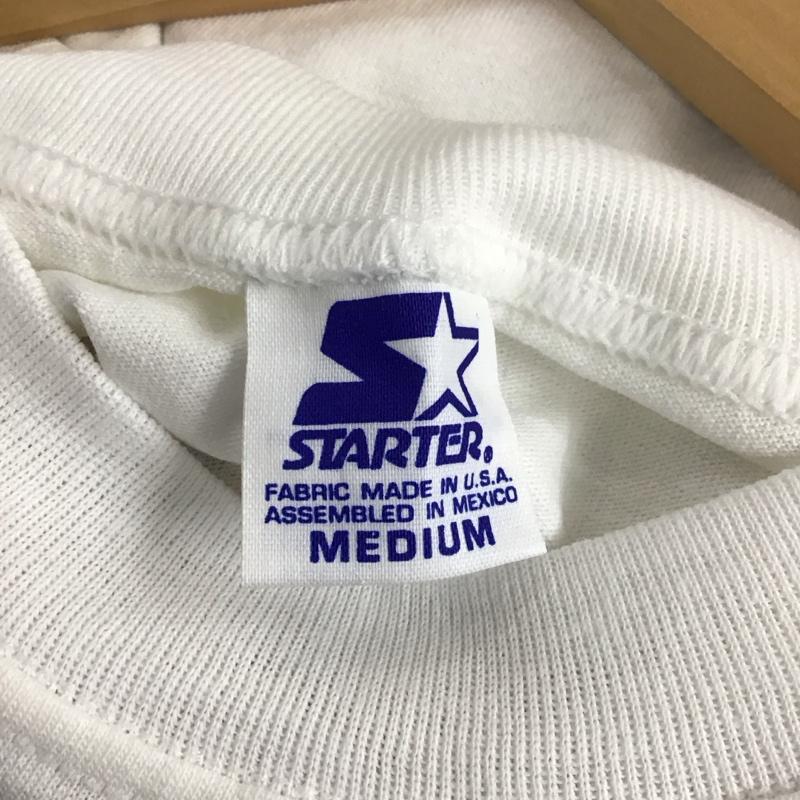 スターター STARTER Tシャツ 半袖 半袖カットソー プリントTシャツ クルーネックカットソー M プリント 白 / ホワイト / white メンズ USED 古着 中古 10153647