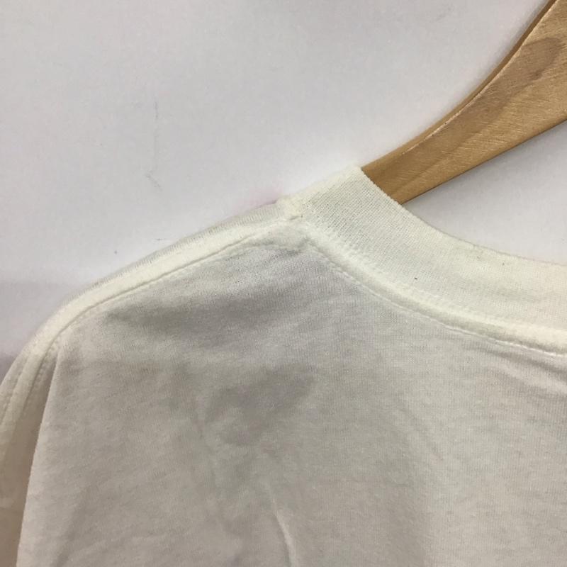 グッドイナフ GOODENOUGH Tシャツ 半袖 半袖カットソー プリントTシャツ クルーネックカットソー L チェック 白 / ホワイト / white X 赤 / レッド / red メンズ USED 古着 中古 10153648