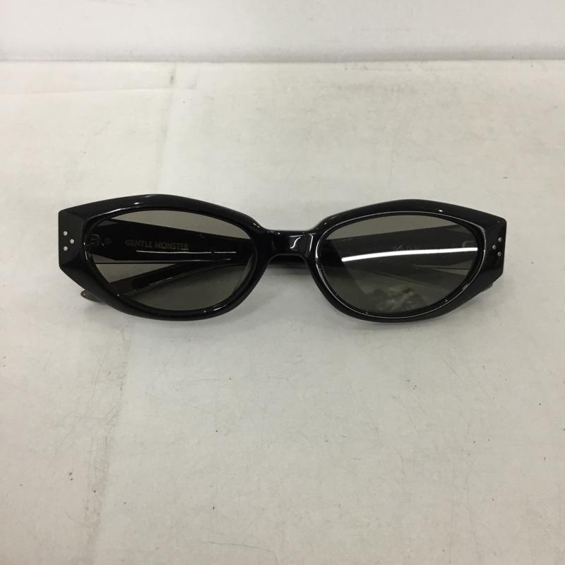 ジェントルモンスター GENTLE MONSTER めがね・サングラス サングラス DADA オーバルサングラス ロゴ、文字 黒 / ブラック / black X 銀 / シルバー / silver color メンズ USED 古着 中古 10153649