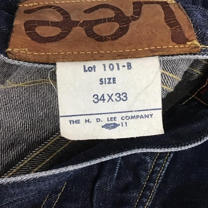 リー Lee パンツ デニム、ジーンズ デニムパンツ スリムパンツ カジュアルパンツ 34 無地 インディゴ / インディゴ / Indigo メンズ USED 古着 中古 10153658