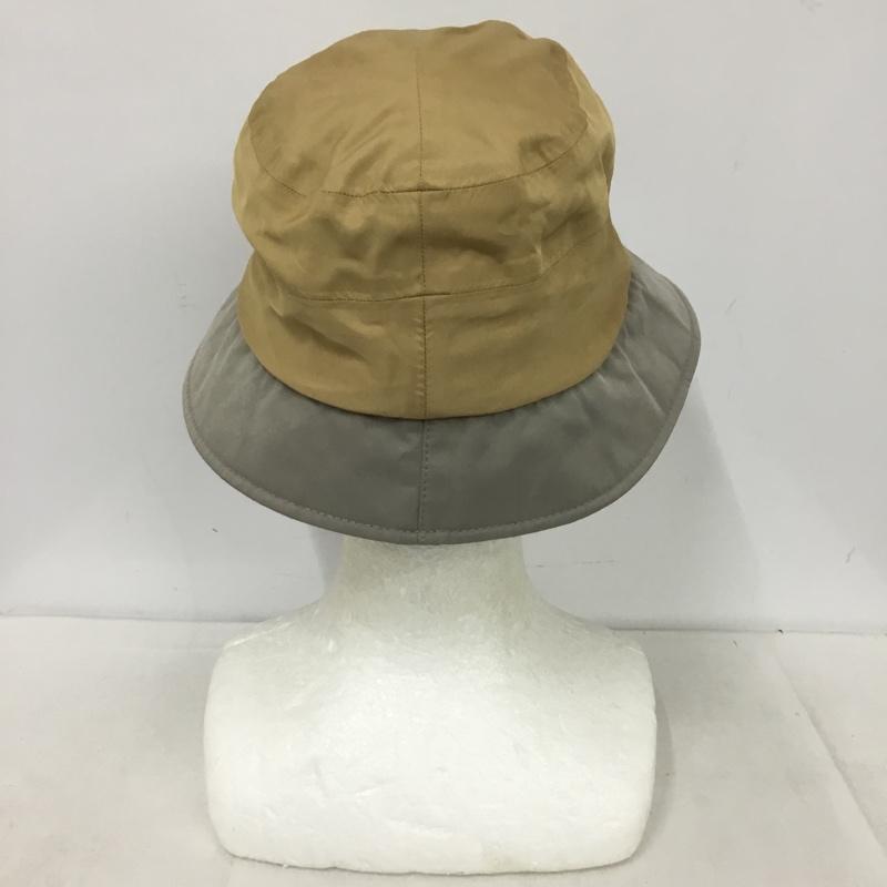 ステューシー STUSSY 帽子 ハット バケットハット バケハ ロゴ、文字 ベージュ / ベージュ / beige X 灰 / グレー / gray メンズ USED 古着 中古 10153659