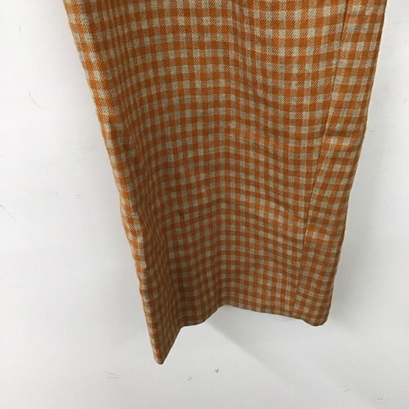 フィラ FILA パンツ スラックス スラックスパンツ ワイドパンツ カジュアルパンツ チェック 橙 / オレンジ / orange メンズ USED 古着 中古 10153661