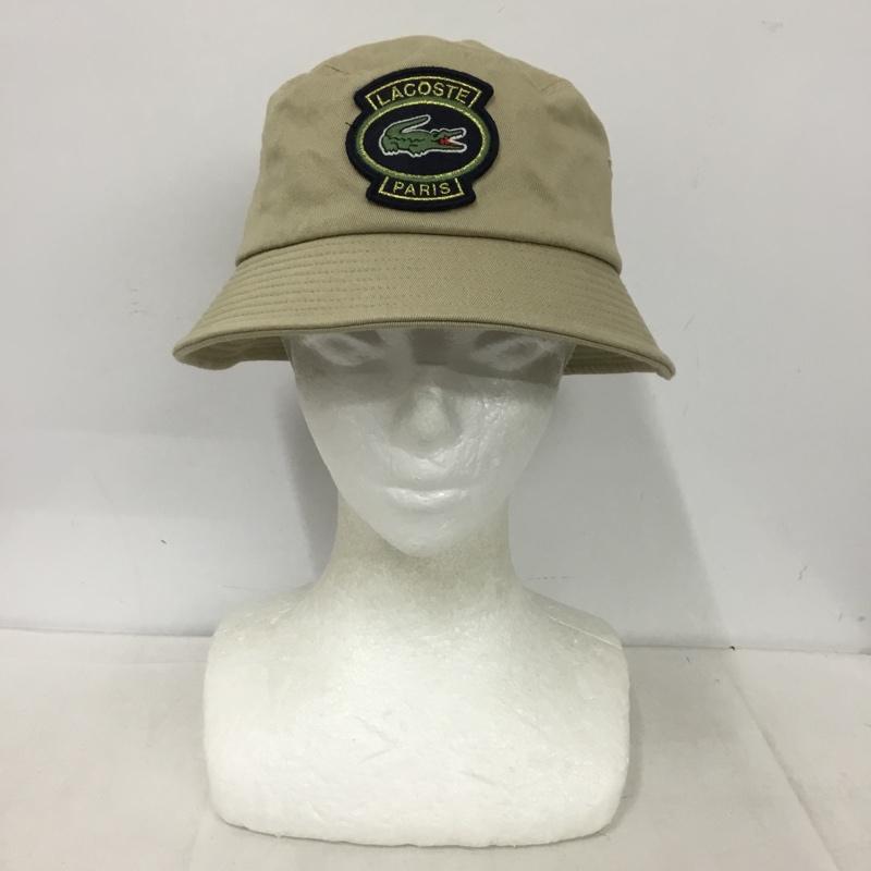 ラコステ LACOSTE 帽子 ハット RK025J-99 ダウンブリムエンブレムハット バケットハット ワンポイント ベージュ / ベージュ / beige メンズ USED 古着 中古 10153663