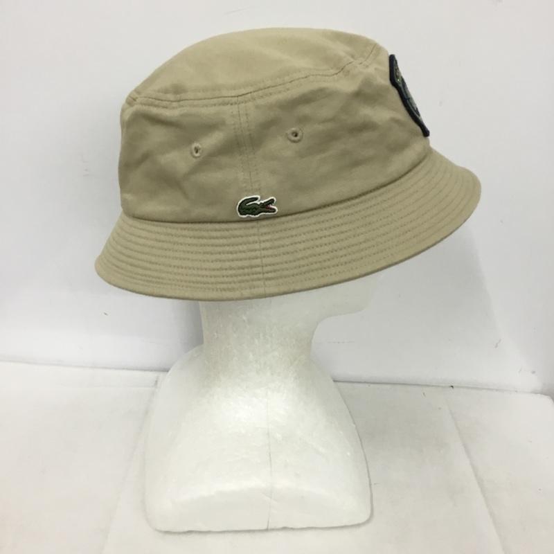 ラコステ LACOSTE 帽子 ハット RK025J-99 ダウンブリムエンブレムハット バケットハット ワンポイント ベージュ / ベージュ / beige メンズ USED 古着 中古 10153663