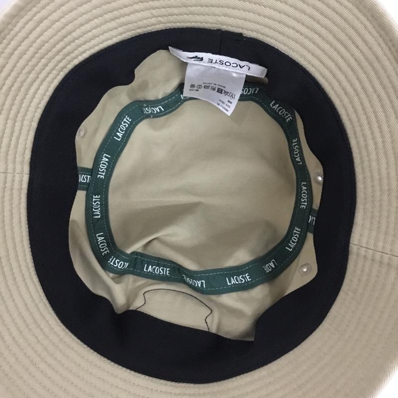 ラコステ LACOSTE 帽子 ハット RK025J-99 ダウンブリムエンブレムハット バケットハット ワンポイント ベージュ / ベージュ / beige メンズ USED 古着 中古 10153663