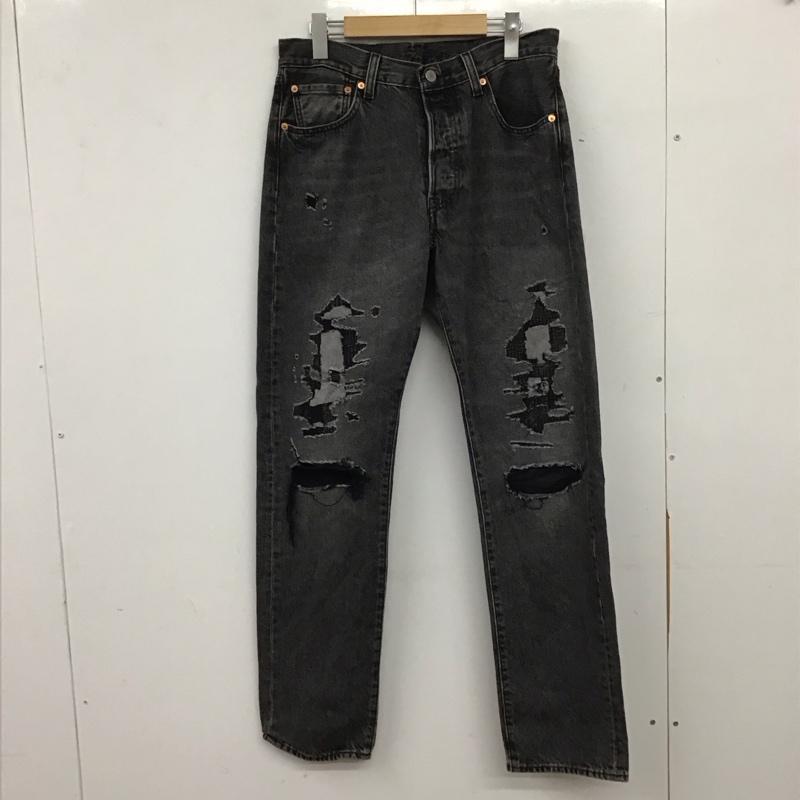 リーバイストラウスアンドコー Levi Strauss & co. パンツ デニム、ジーンズ デニムパンツ スリムパンツ カジュアルパンツ 32インチ ダメージ加工 ダークグレー / ダークグレー / メンズ USED 古着 中古 10153665