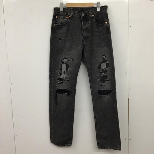 リーバイストラウスアンドコー Levi Strauss & co. パンツ デニム、ジーンズ デニムパンツ スリムパンツ カジュアルパンツ 32インチ ダメージ加工 ダークグレー / ダークグレー / メンズ USED 古着 中古 10153665