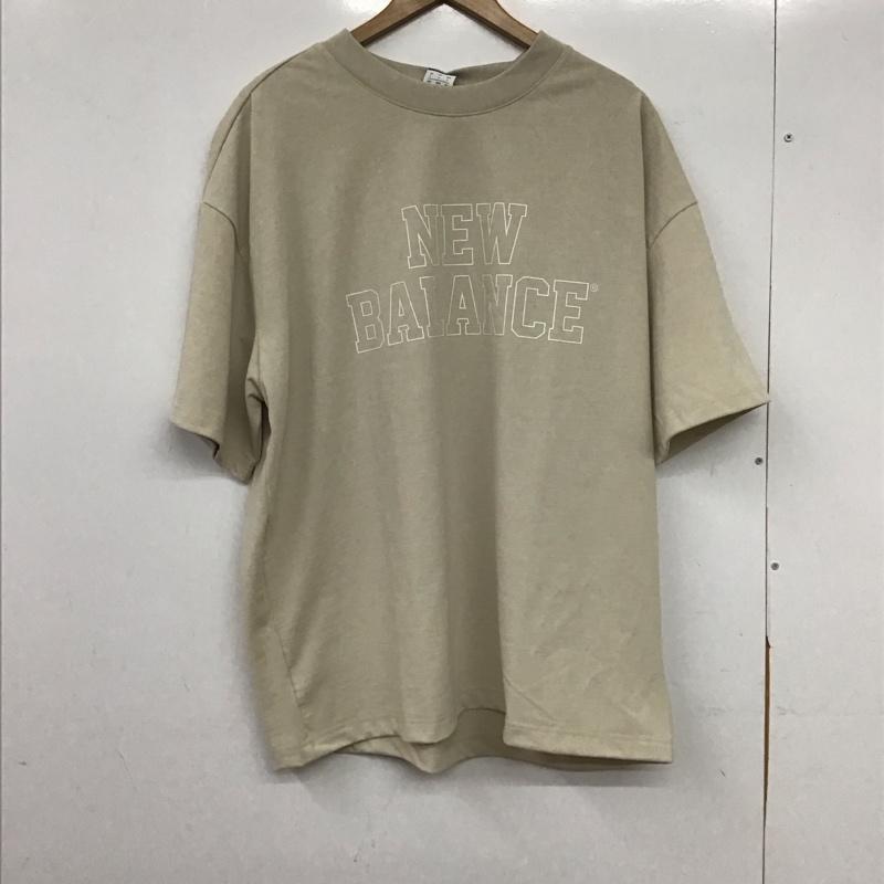 ニューバランス New Balance Tシャツ 半袖 半袖カットソー プリントTシャツ クルーネックカットソー XL ロゴ、文字 ベージュ / ベージュ / beige メンズ USED 古着 中古 10153668