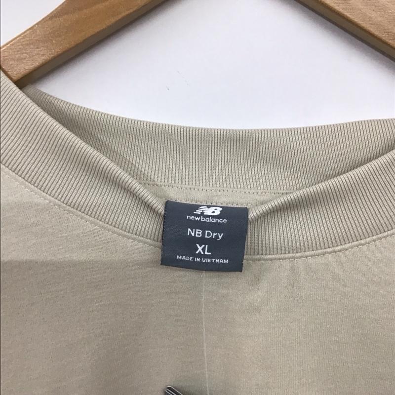 ニューバランス New Balance Tシャツ 半袖 半袖カットソー プリントTシャツ クルーネックカットソー XL ロゴ、文字 ベージュ / ベージュ / beige メンズ USED 古着 中古 10153668