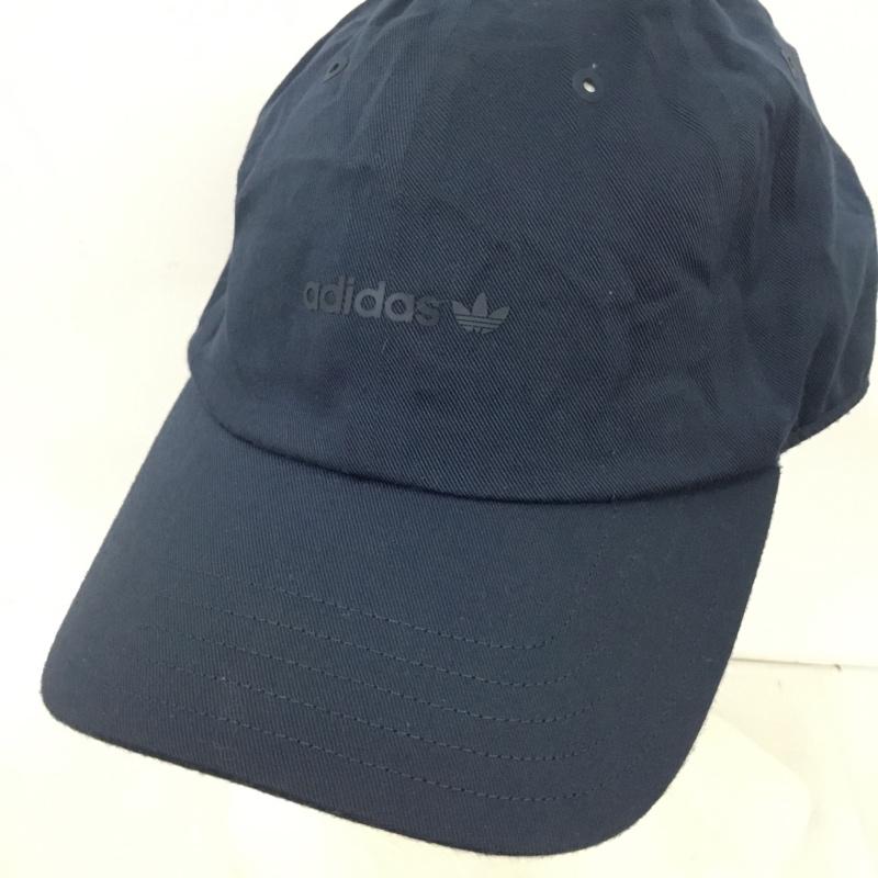 アディダス adidas 帽子 キャップ ロゴ、文字 紺 / ネイビー / navy メンズ USED 古着 中古 10153672