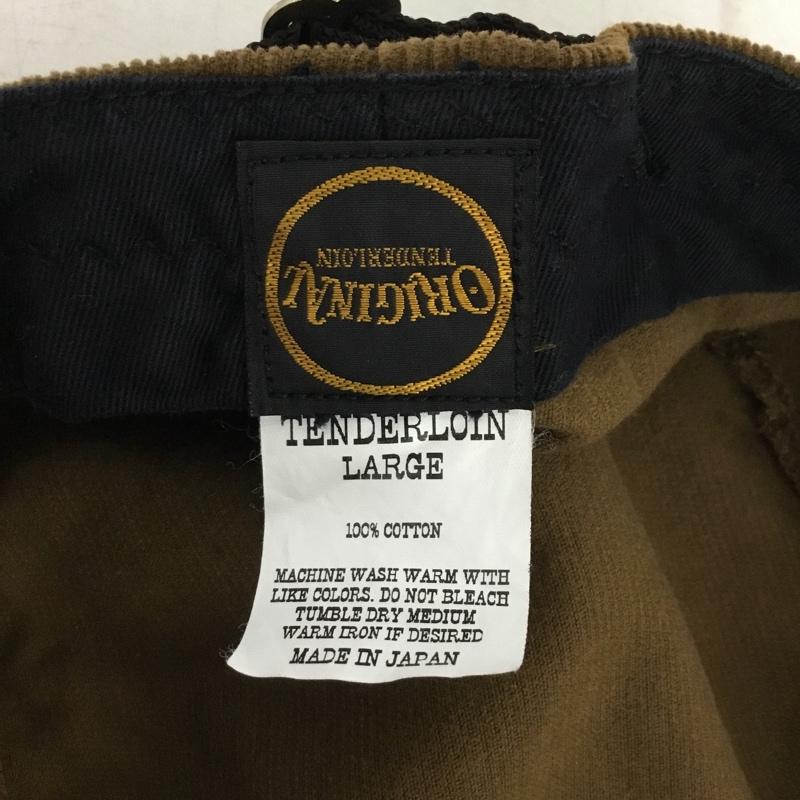 テンダーロイン TENDERLOIN 帽子 キャップ コーデュロイ ワークキャップ ペインターキャップ ロゴ、文字 茶 / ブラウン / brown メンズ USED 古着 中古 10153675