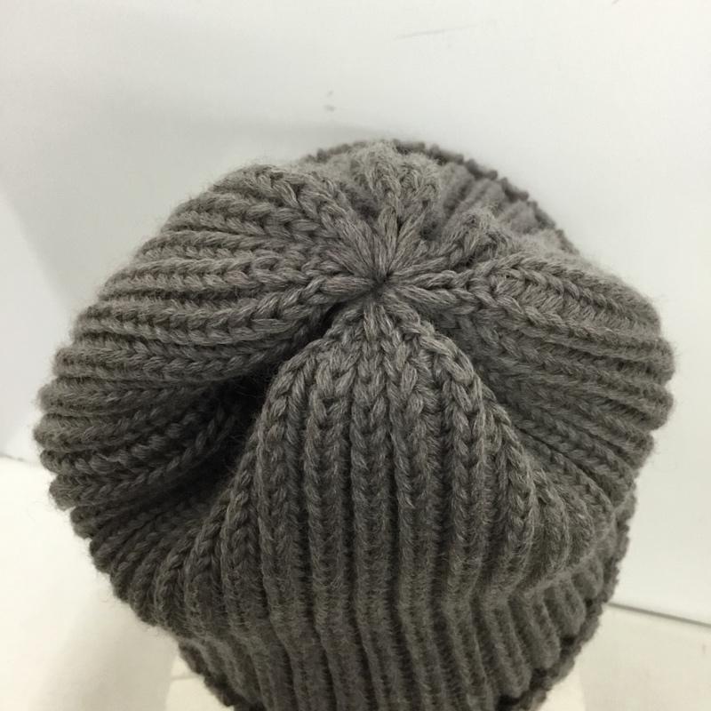 ニードルス Needles 帽子 ニット帽 パピヨン ワッチキャップ ウール ワンポイント 灰 / グレー / gray メンズ USED 古着 中古 10153677