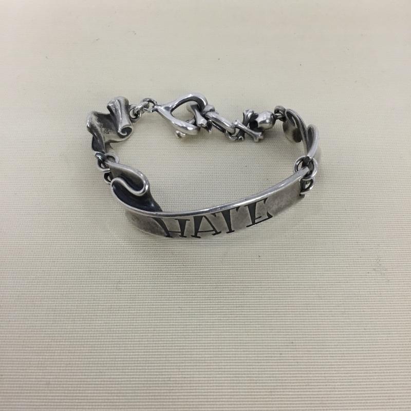 ラットレース RATRACE アクセサリー ブレスレット、バングル Message on Ribbon HATE ロゴ、文字 銀 / シルバー / silver color メンズ USED 古着 中古 10153681