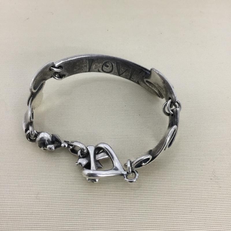 ラットレース RATRACE アクセサリー ブレスレット、バングル Message on Ribbon HATE ロゴ、文字 銀 / シルバー / silver color メンズ USED 古着 中古 10153681