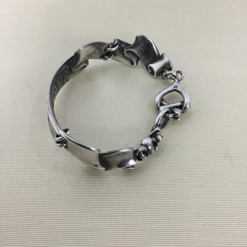 ラットレース RATRACE アクセサリー ブレスレット、バングル Message on Ribbon HATE ロゴ、文字 銀 / シルバー / silver color メンズ USED 古着 中古 10153681