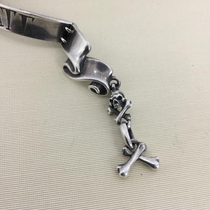 ラットレース RATRACE アクセサリー ブレスレット、バングル Message on Ribbon HATE ロゴ、文字 銀 / シルバー / silver color メンズ USED 古着 中古 10153681