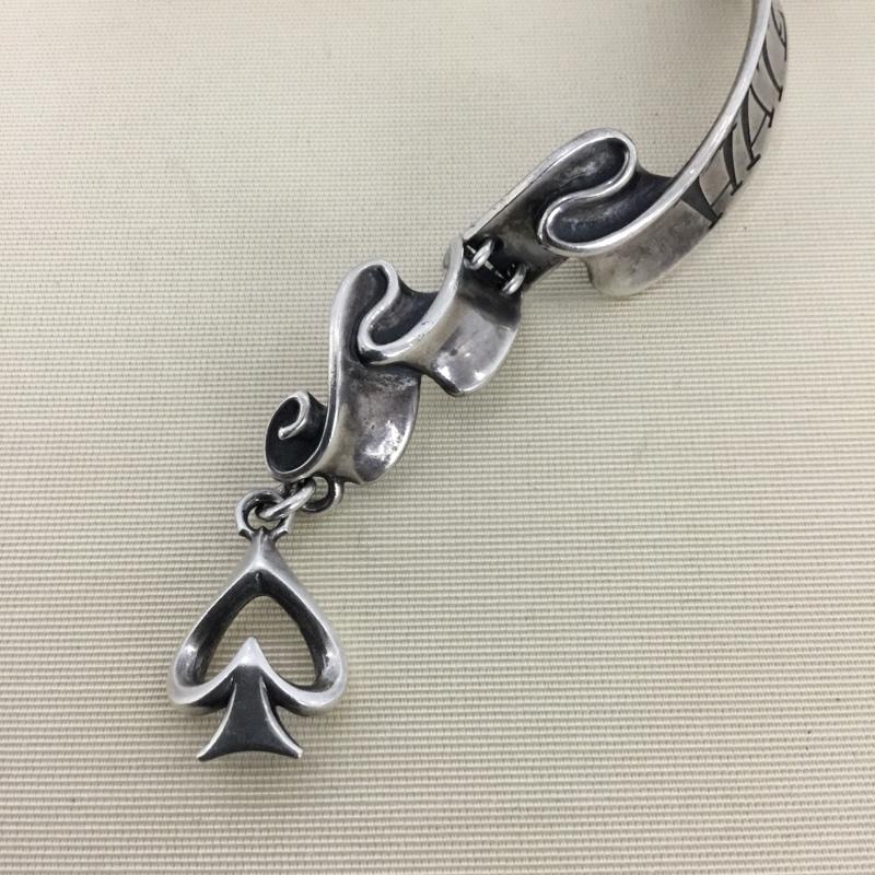 ラットレース RATRACE アクセサリー ブレスレット、バングル Message on Ribbon HATE ロゴ、文字 銀 / シルバー / silver color メンズ USED 古着 中古 10153681