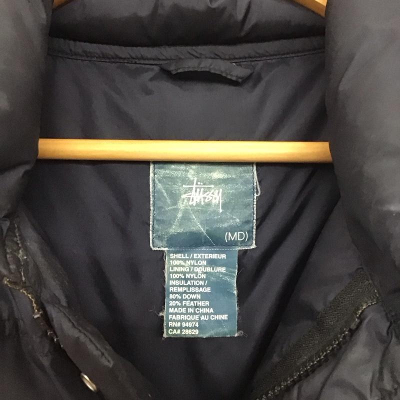 ステューシー STUSSY ベスト ベスト ダウンベスト ジップアップベスト M 無地 紺 / ネイビー / navy メンズ USED 古着 中古 10153686