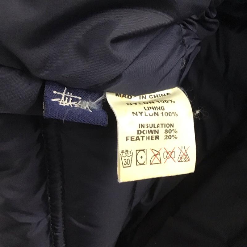 ステューシー STUSSY ベスト ベスト ダウンベスト ジップアップベスト M 無地 紺 / ネイビー / navy メンズ USED 古着 中古 10153686