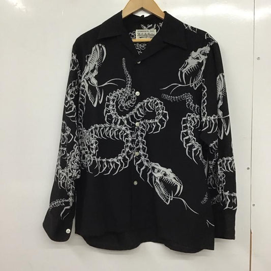 ギルティーパーティーズ GUILTYPARTIES シャツ、ブラウス 長袖 長袖シャツ プリントシャツ カラーシャツ XS プリント 黒 / ブラック / black メンズ USED 古着 中古 10153689
