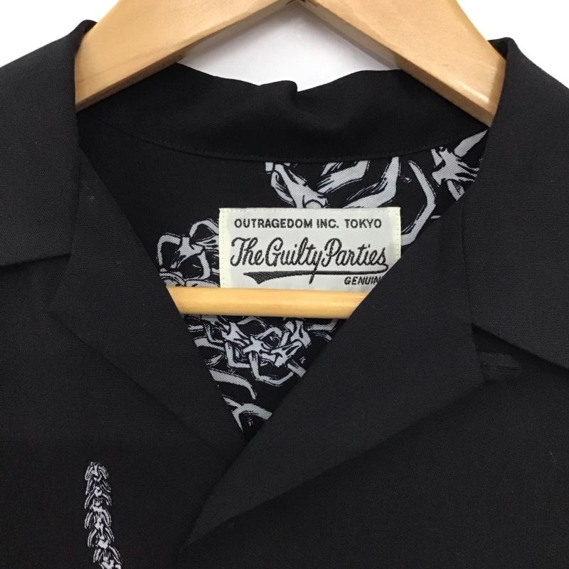 ギルティーパーティーズ GUILTYPARTIES シャツ、ブラウス 長袖 長袖シャツ プリントシャツ カラーシャツ XS プリント 黒 / ブラック / black メンズ USED 古着 中古 10153689