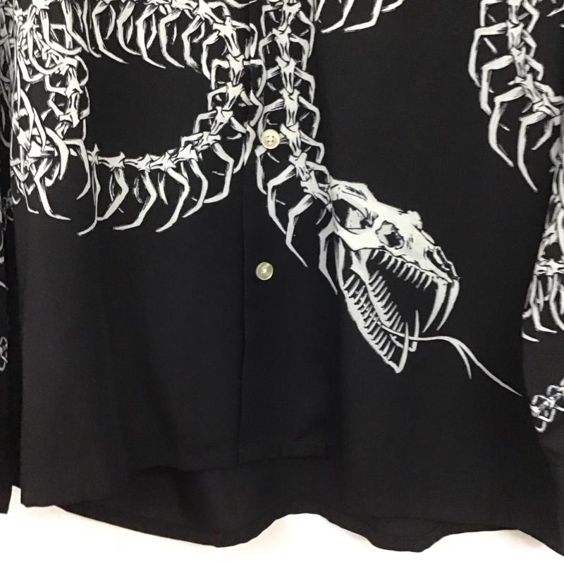 ギルティーパーティーズ GUILTYPARTIES シャツ、ブラウス 長袖 長袖シャツ プリントシャツ カラーシャツ XS プリント 黒 / ブラック / black メンズ USED 古着 中古 10153689