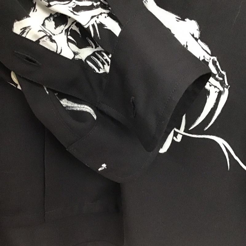 ギルティーパーティーズ GUILTYPARTIES シャツ、ブラウス 長袖 長袖シャツ プリントシャツ カラーシャツ XS プリント 黒 / ブラック / black メンズ USED 古着 中古 10153689