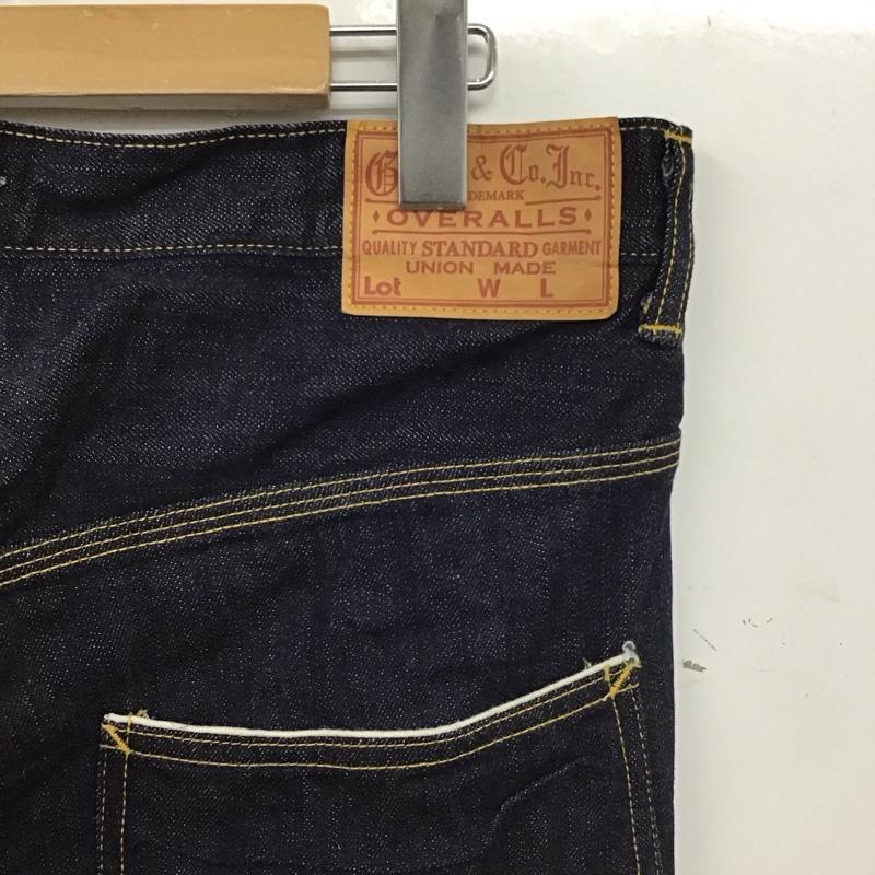ゴールド GOLD パンツ デニム、ジーンズ デニムパンツ ワイドパンツ カジュアルパンツ L 無地 インディゴ / インディゴ / Indigo メンズ USED 古着 中古 10153695