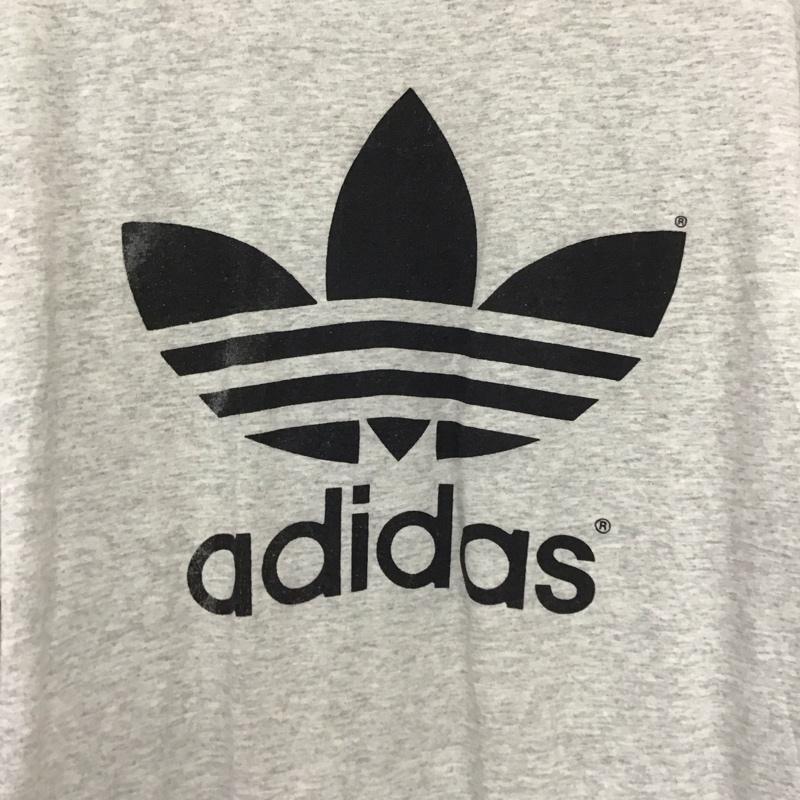 アディダス adidas Tシャツ 半袖 半袖カットソー プリントTシャツ クルーネックカットソー 古着 L ロゴ、文字 灰 / グレー / gray メンズ USED 古着 中古 10153698
