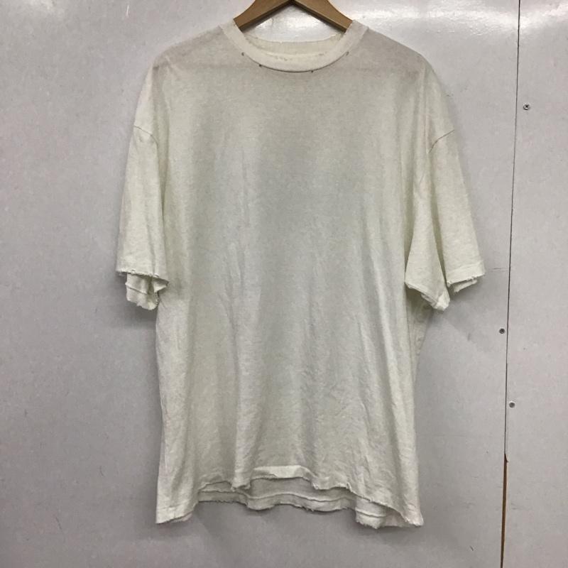 ゴールド GOLD Tシャツ 半袖 半袖カットソー プリントTシャツ クルーネックカットソー XL ロゴ、文字 白 / ホワイト / white メンズ USED 古着 中古 10153699