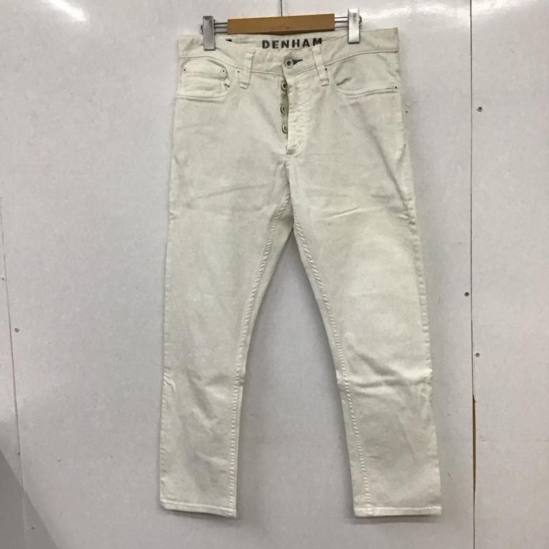 デンハム DENHAM パンツ デニム、ジーンズ デニムパンツ スリムパンツ カジュアルパンツ ストレッチパンツ 31インチ 無地 白 / ホワイト / white メンズ USED 古着 中古 10153707