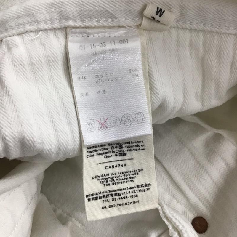デンハム DENHAM パンツ デニム、ジーンズ デニムパンツ スリムパンツ カジュアルパンツ ストレッチパンツ 31インチ 無地 白 / ホワイト / white メンズ USED 古着 中古 10153707
