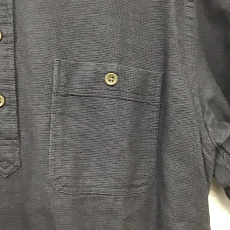 エディーバウアー Eddie Bauer シャツ、ブラウス 半袖 半袖シャツ 無地シャツ プルオーバーシャツ M 無地 紺 / ネイビー / navy メンズ USED 古着 中古 10153712