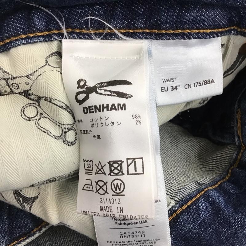デンハム DENHAM パンツ デニム、ジーンズ デニムパンツ スリムパンツ カジュアルパンツ ストレッチパンツ 34インチ 無地 インディゴ / インディゴ / Indigo メンズ USED 古着 中古 10153717