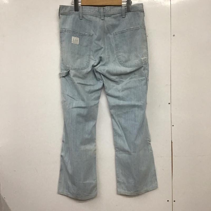 リー Lee パンツ デニム、ジーンズ デニムパンツ ワイドパンツ カジュアルパンツ ストレッチ L ダメージ加工 インディゴ / インディゴ / Indigo メンズ USED 古着 中古 10153719