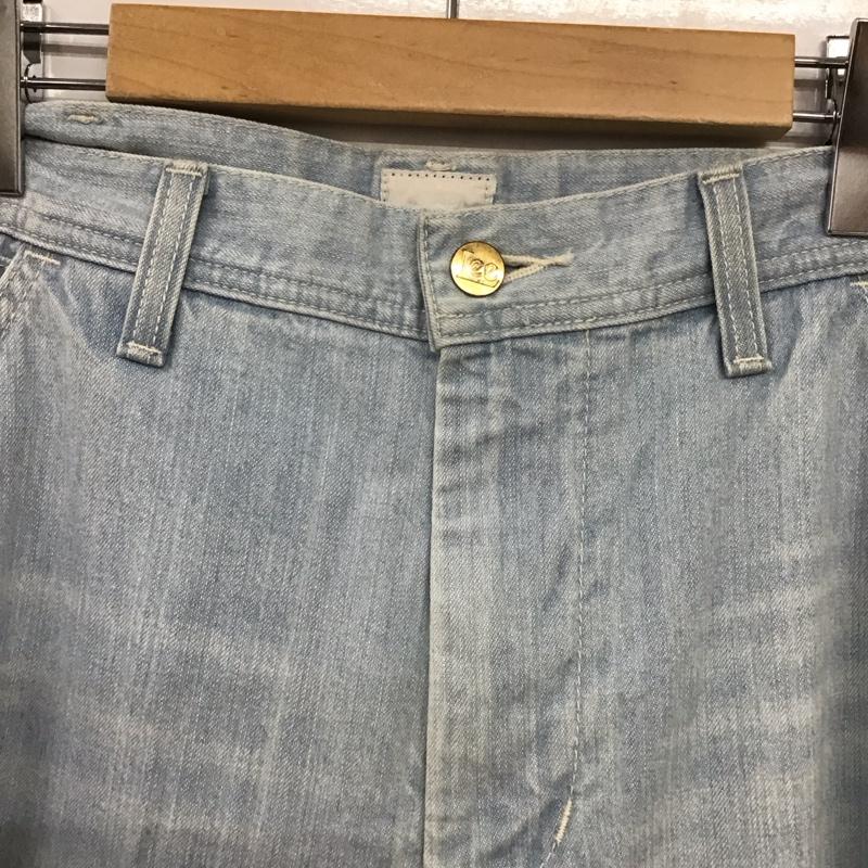リー Lee パンツ デニム、ジーンズ デニムパンツ ワイドパンツ カジュアルパンツ ストレッチ L ダメージ加工 インディゴ / インディゴ / Indigo メンズ USED 古着 中古 10153719