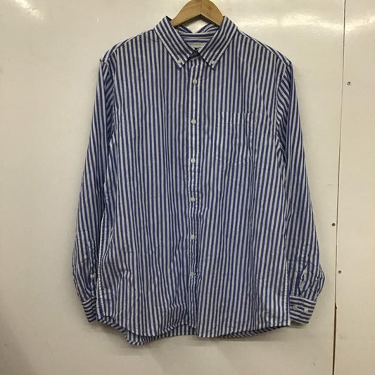 バナナリパブリック BANANA REPUBLIC シャツ、ブラウス 長袖 長袖シャツ ストライプシャツ カラーシャツ ボタンダウンシャツ L ストライプ 白 / ホワイト / white X 水色 / ライトブルー / メンズ USED 古着 中古 10153721