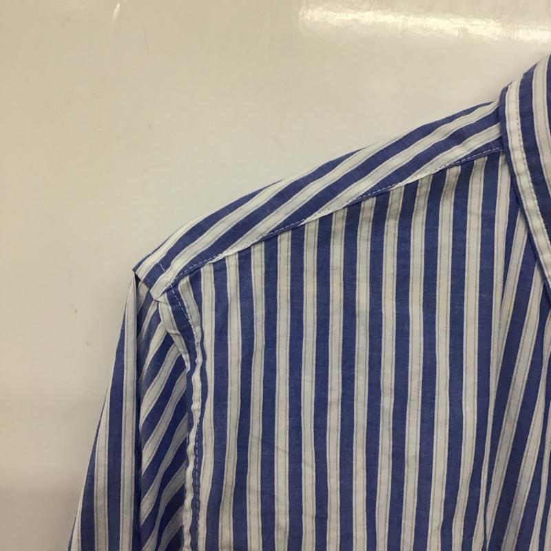 バナナリパブリック BANANA REPUBLIC シャツ、ブラウス 長袖 長袖シャツ ストライプシャツ カラーシャツ ボタンダウンシャツ L ストライプ 白 / ホワイト / white X 水色 / ライトブルー / メンズ USED 古着 中古 10153721